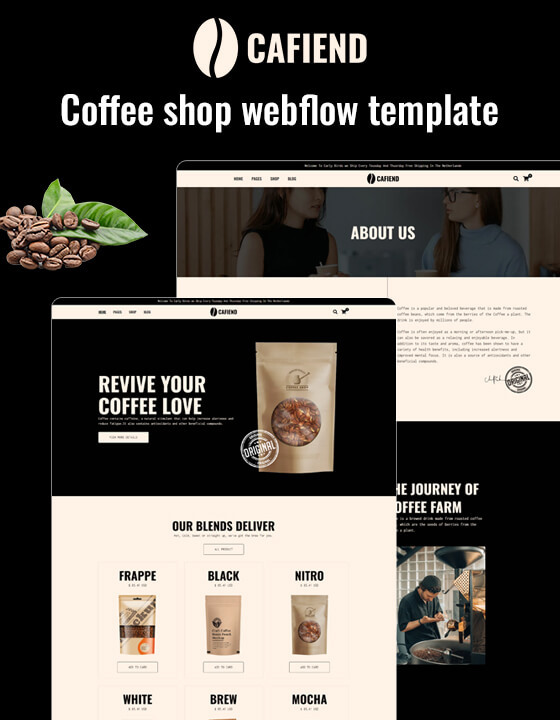 Cafiend Coffee Shop HTML5 Responsive site Template